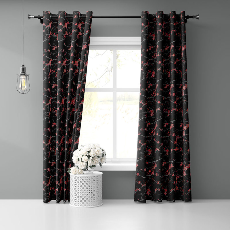 Paire de rideaux semi-transparents avec œillets Maiko02, l 50" x L 84"