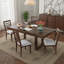 Ensemble de salle à manger à rallonge 7 pièces GatherHaven - Table rustique en bois de 60 à 78 po avec 6 chaises rembourrées-855446983-860112126