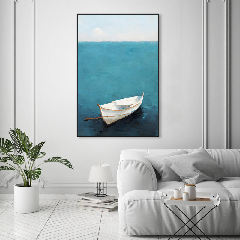 Côte perdue - Impression sur toile, Toile avec cadre flottant, H 55 po x l 37 po, Noir
