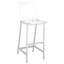 Ensemble de 2 tabourets de bar transparents et chromés