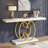 55" Long Faux Marble Console Table