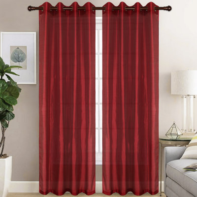Diredra Polyester Semi-Sheer Curtains (Set of 2)