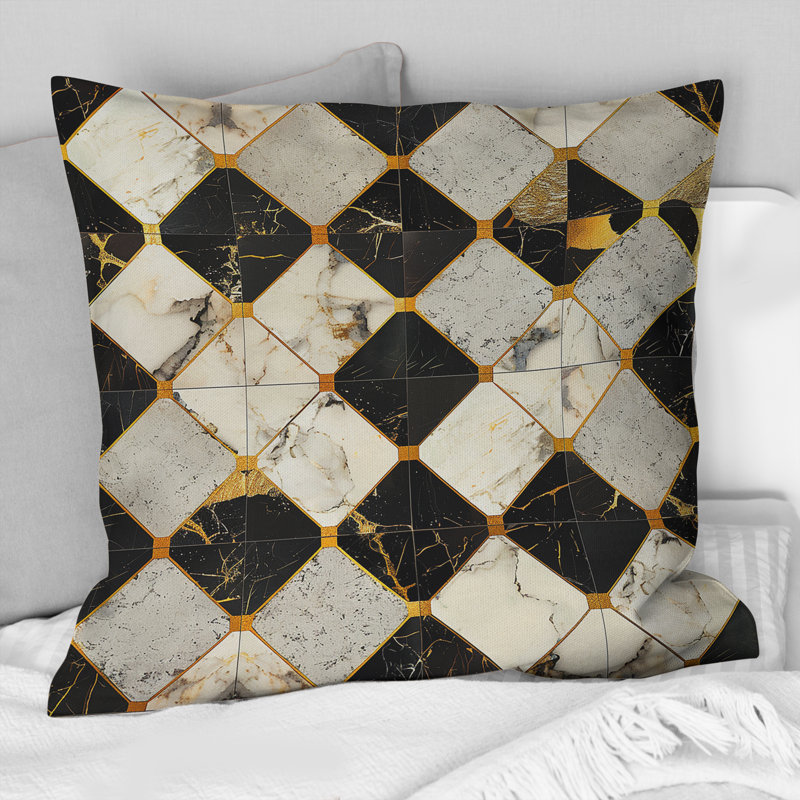 Coussin Gold, H 16 po x l 16 po