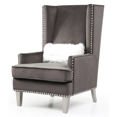Elegant Dark Gray Traditional Armchair
