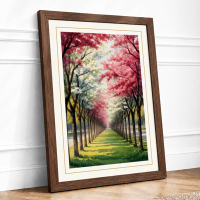Cherry Blossom Avenue Botanical - Framed Print