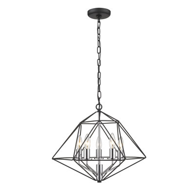 Luminaire suspendu géométrique 5 lumières Kiesel