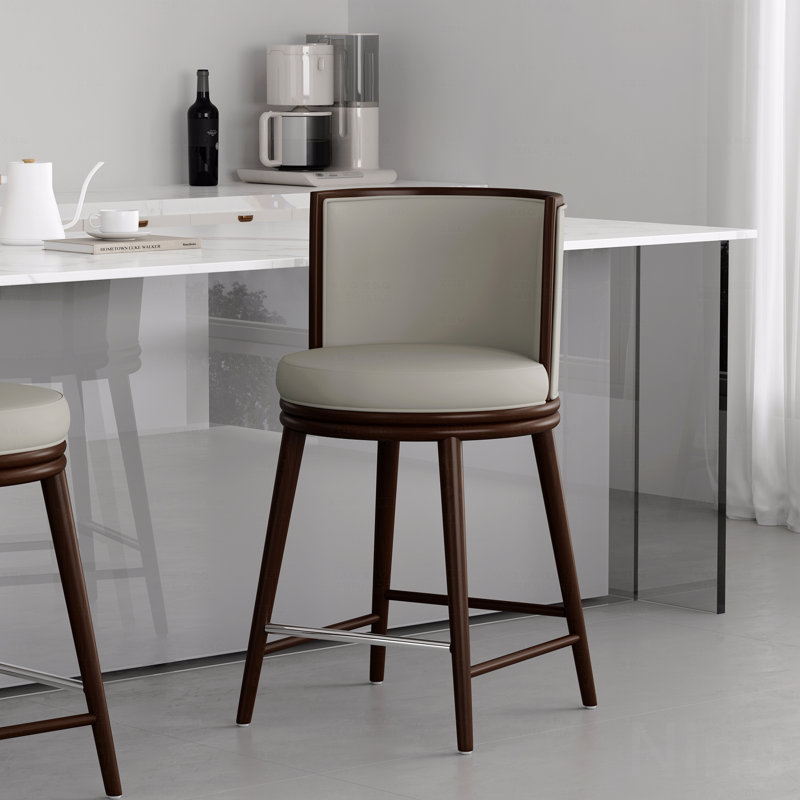 Tabouret de comptoir, Gris, 37.6" H x 20.9" W x 21.7" D