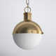 Geoffrey Single Light Glass Steel Dimmable Pendant