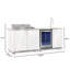 Îlot de cuisine extérieur KoolMore 95 po avec barbecue à 4 brûleurs NG et LP, comptoirs en pierre blanche, côtés et armoires en acier inoxydable (km-OKI-5595)