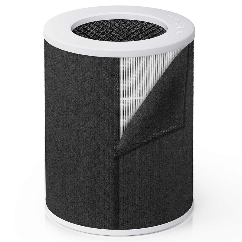 Filtre de remplacement pour purificateur d'air pour animaux de compagnie Provirtec Pawtent Ap-12, filtration H13 Hepa à 4 couches, élimination des odeurs d'animaux de compagnie à 99,23%, préfiltre lavable, durée de vie de 12 mois, remplacement facile à une touche, filtre exclusif pour Provirtec Pawtent Ap-12