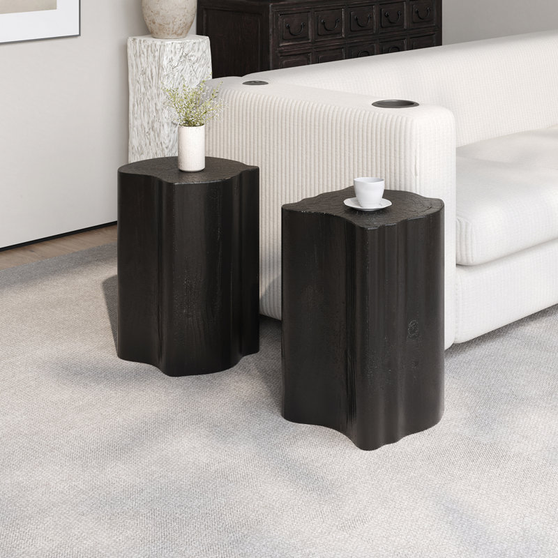 Irregular MGO End Table, Black