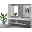 Juniper 84" Wall Mounted Solid Surface Floating Double Bathroom Sink with Concealed Drain - White-77315789