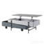 Table basse grise et blanche avec plateau relevable