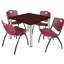 Plateau de table Kee Square, 4 chaises empilables-1077686480-1077686486-1077686511