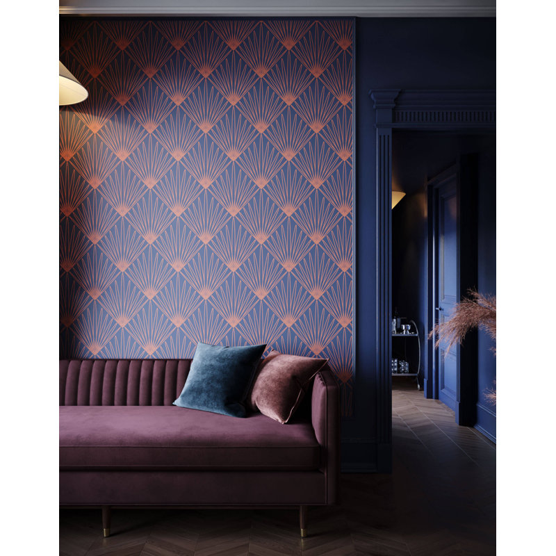 Puneeth 7m x 75cm Wallpaper Roll, Blue