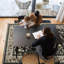 Tapis noir antidérapant de couleur chameau noir pour la cuisine