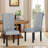 Tufted Full Back Nailhead Trim Parsons Upholstered Dining Chair Side Chair, Linen Traditional Armless Chairs with Solid Wood Legs for Dining Room Kitchen Living Room-1355097458