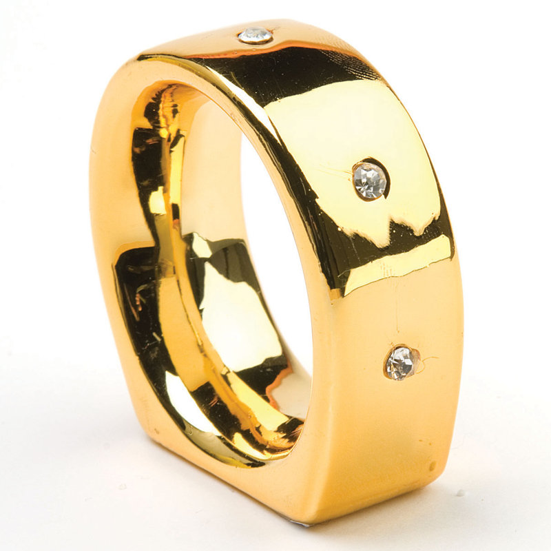 Crystal Porcelain China Napkin Ring, Gold