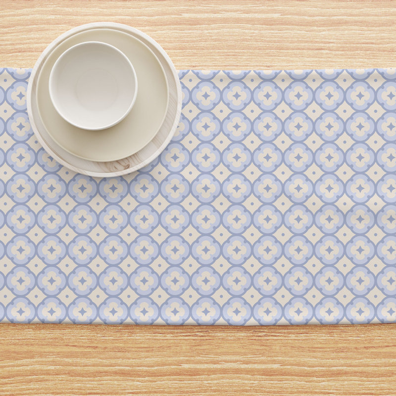 Geometric Décor Cotton Runners, 108" x 16"