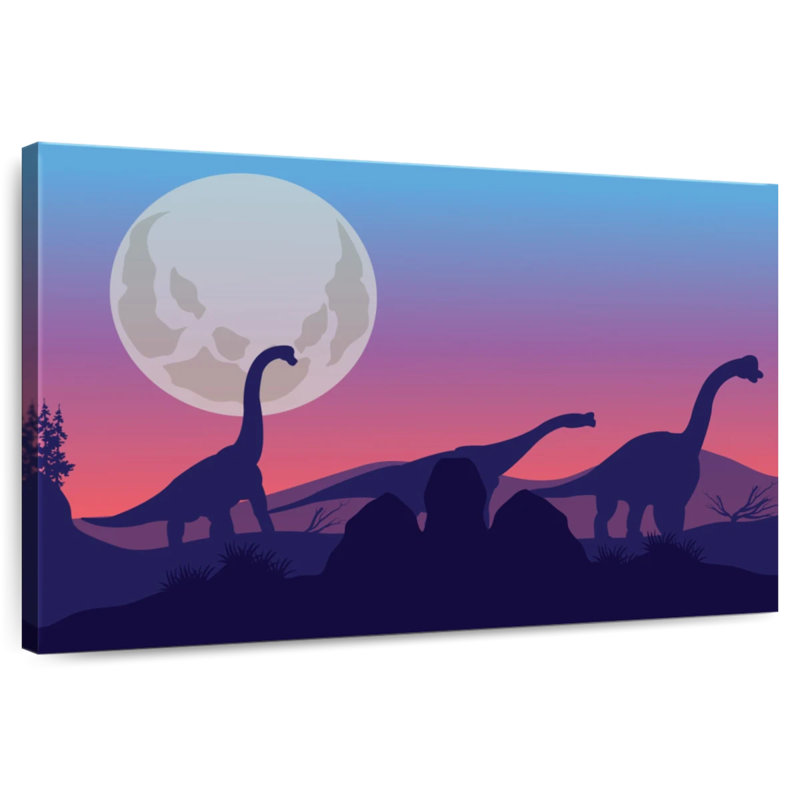 Dinosaurs Silhouettes, 16" H x 24" W