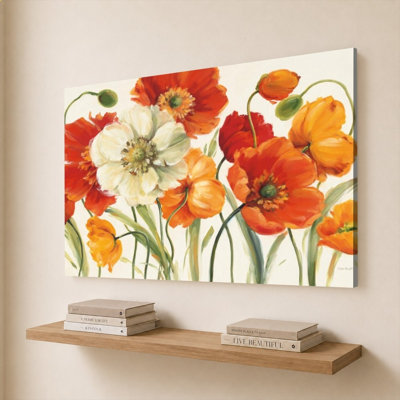 «Poppies Melody I» par Lisa Audit - impression sur toile