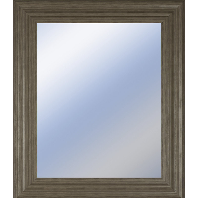 Traditional Elegance Wall Mirror - Tranquil Ash Frame, 26" H x 22" W