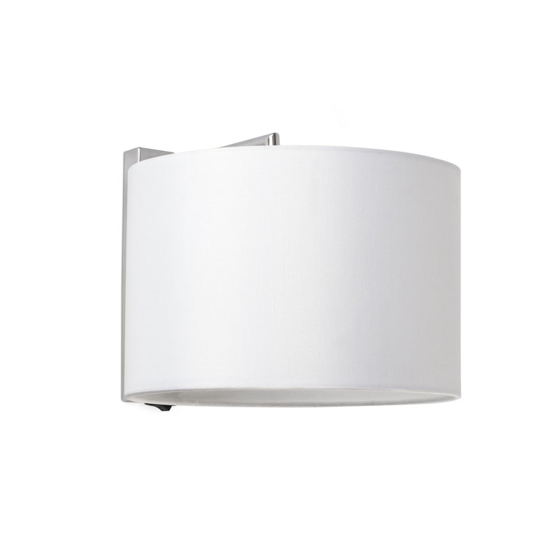 Schuman Flush Mounted Sconce, Chrome/White