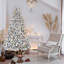 Arbre de Noël floqué avec support en métal-172380249-172380242