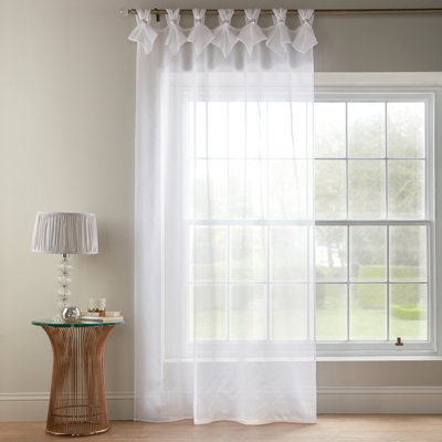 Aoibhne Tiara Tab Top Sheer Curtain Panel