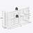 Kitchen Storage Stand Cupboard With Glass Door-White