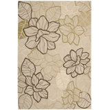 Mindy Hand-Hooked Beige Area Rug