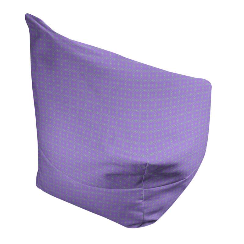 Sac de pois Kitterman, Housse de pouf, H 38 po x L 42 po x P 29 po, Mauve / Vert