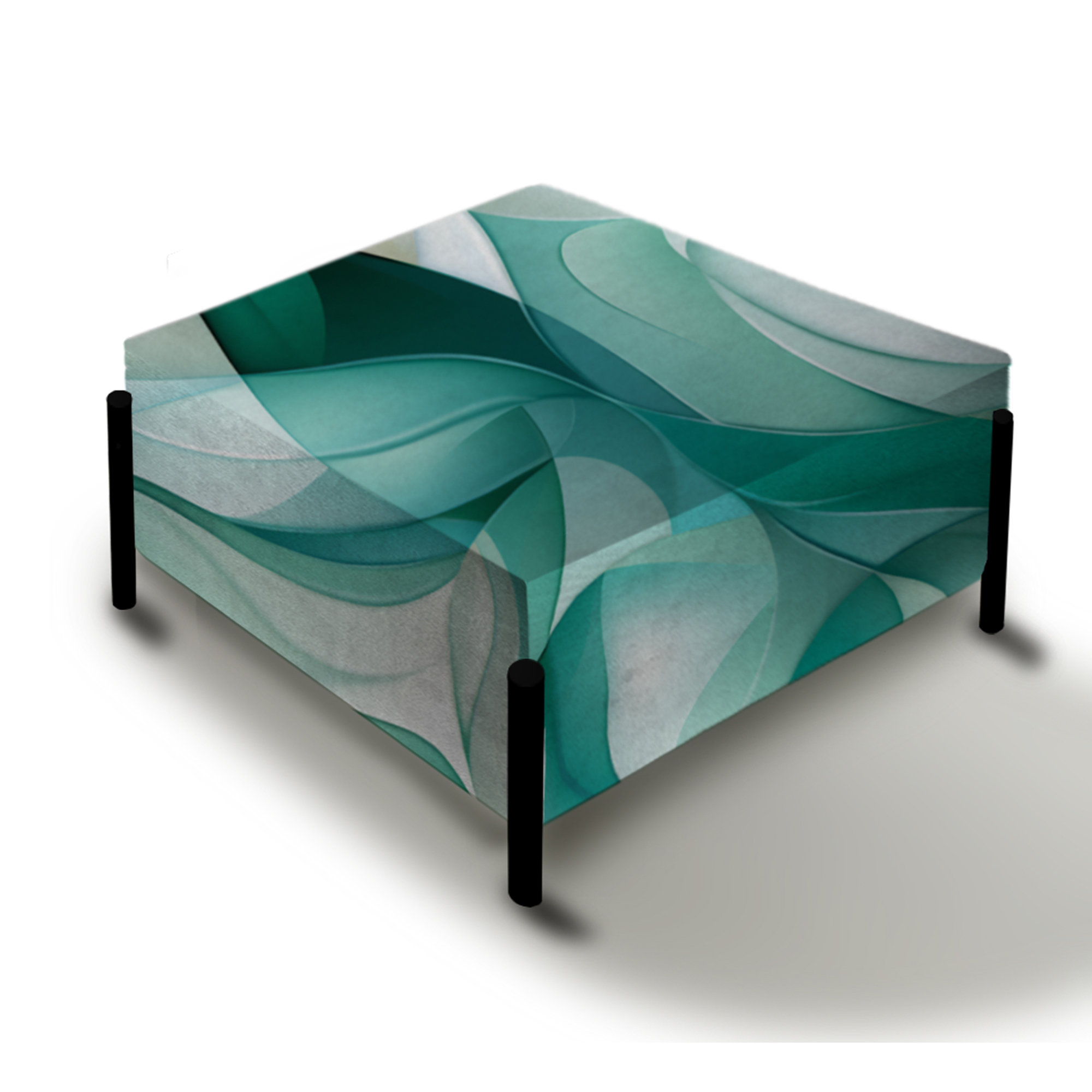 Design Art Seagrass Light Green Mosaic Coastal Pattern - Abstract Large ...