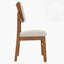 Ensemble de 4 chaises de salle à manger rembourrées ergonomiques de style Mid-Century moderne avec structure en bois d'hévéa robuste, chaises de cuisine antidérapantes pour la salle à manger, la cuisine, le café, beige et brun