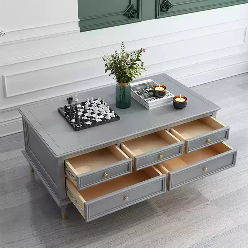 Table basse imperméable éco-peinte, Gris, H 20,47 po x L 55,11 po x l 27,55 po