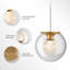 Luminaire suspendu sphérique à intensité variable 6,7 po CORE pour îlot de cuisine, salle à manger et salon