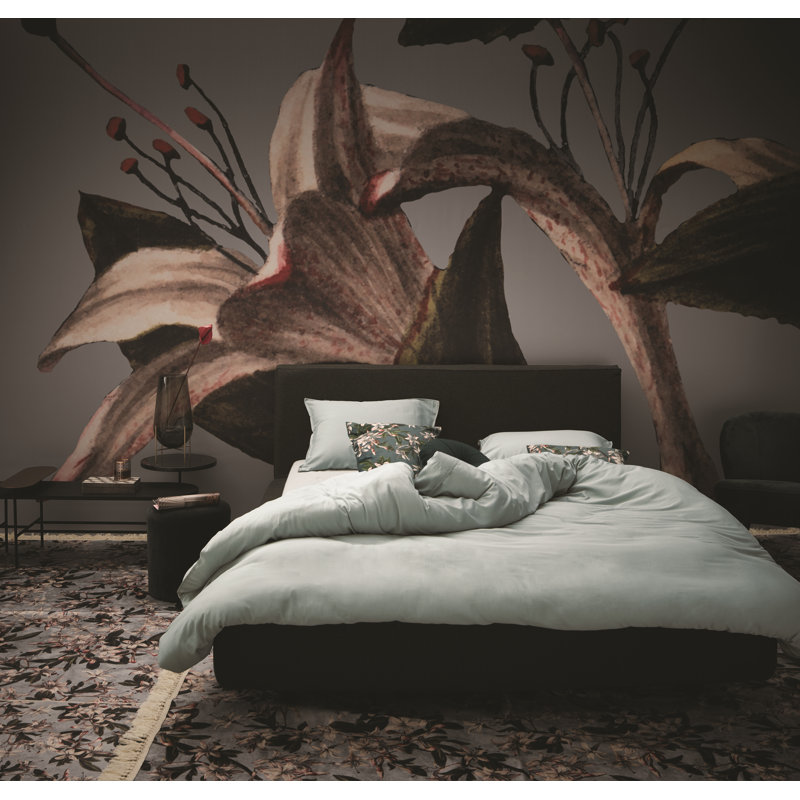 Cotton 300 TC Duvet Cover Set, Dusty green, 200 x 200cm Duvet Cover + 2 Pillowcases