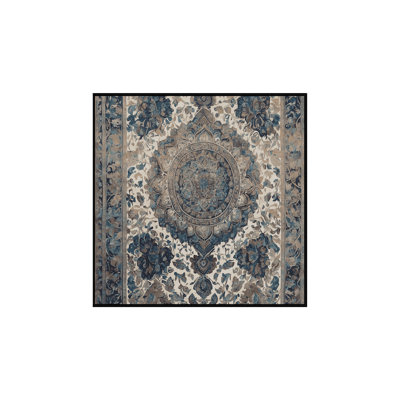 Tapis noir soyeux et moelleux