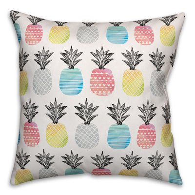  Housse et insert de coussin carré Party Pineapples