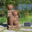 Outdoor Weather Resistant Cascade Fountain with Lights