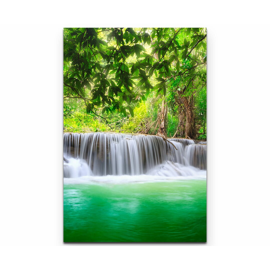 Leinwandbild Wasserfall in Kanjanaburi – Thailand