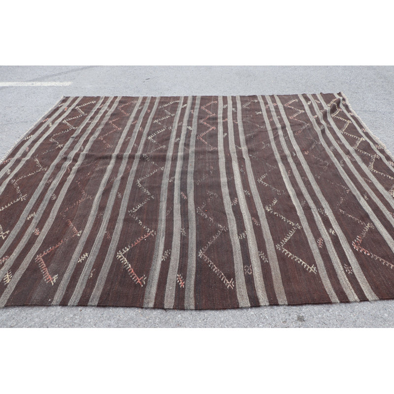 Tapis turc fabriqué à la main en kilim avec un motif géométrique parfait pour l'extérieur et la décoration intérieure
