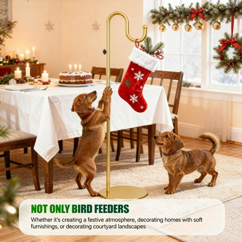 76" Shepherds Hook For Bird Feeder,With Weighted Base
