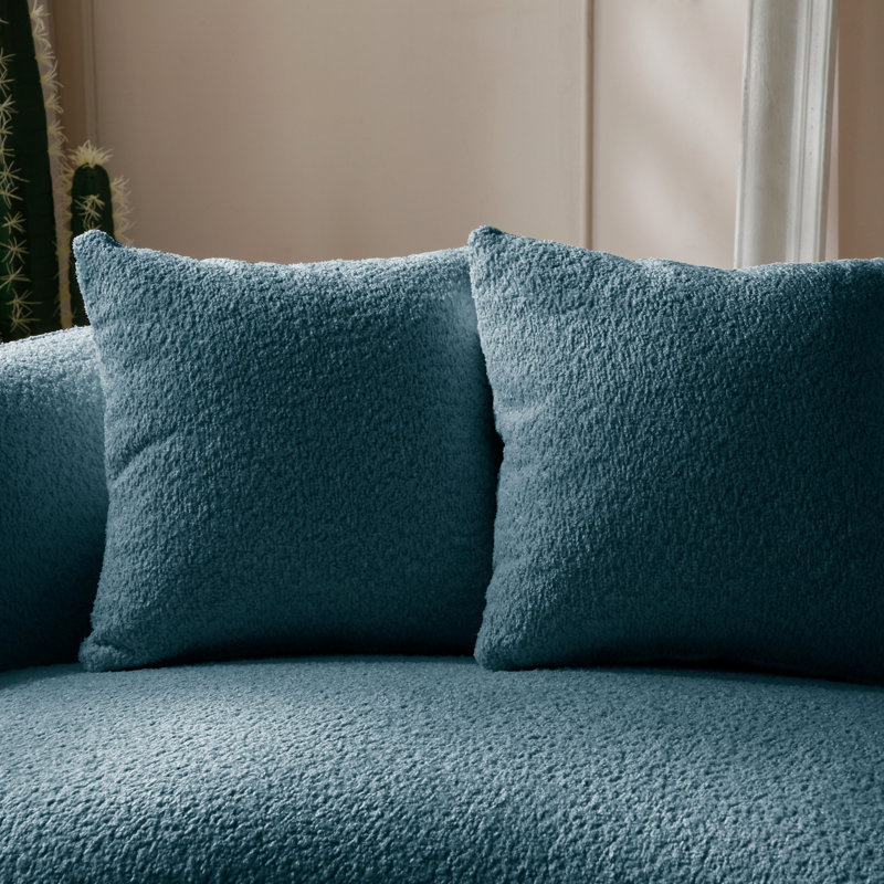 Canapé modulaire incurvé 102 po, Bouclé bleu