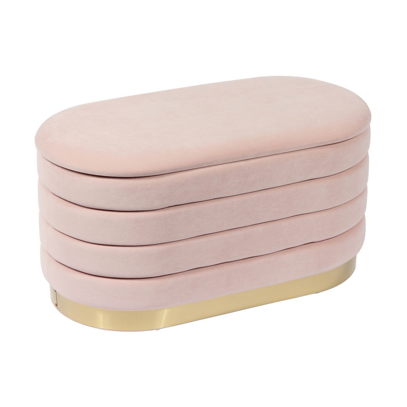 Banc de rangement rembourré TOV, Rosé