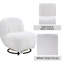 Chaise pivotante blanche - sensation luxueuse et confortable
