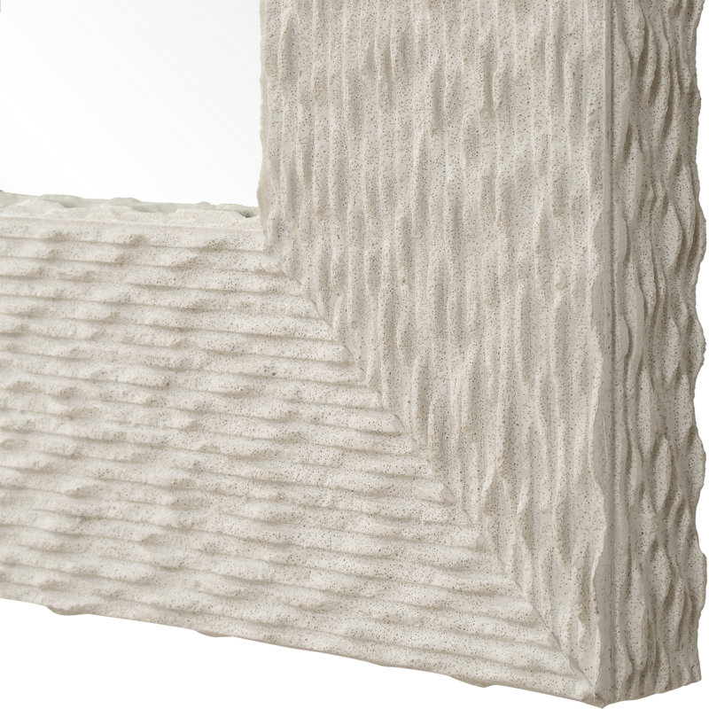 Tigard Ivory Stone Mirror
