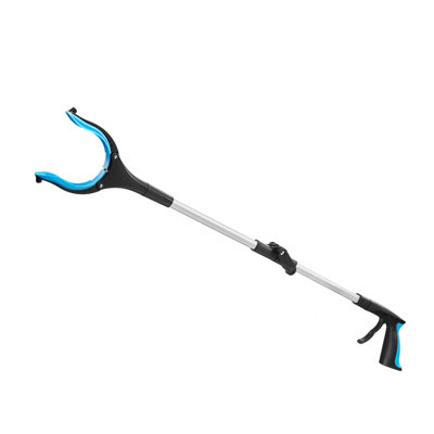 34" Heavy Duty Reacher Grabber Tool - Foldable Pickup Stick with 360° Rotating Jaw & Magnets for Seniors