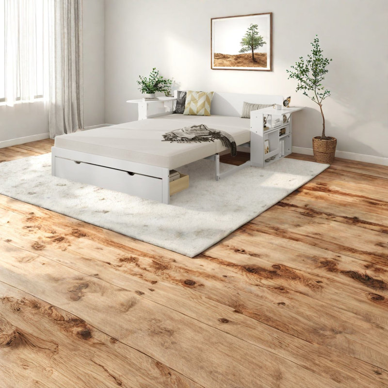 Lits en bois multifonctionnels peu encombrants, conception moderne pour la maison