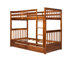 Lit superposé en noyer Twintwin avec échelles et rangement - Un choix de chambre à coucher pratique et attrayant dans un tiroir robuste